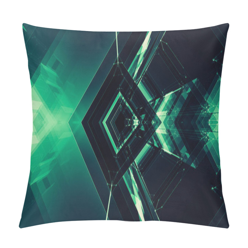 Personality  Abstract Background. Futuristic Concept Space Technology. Future Pillow Covers