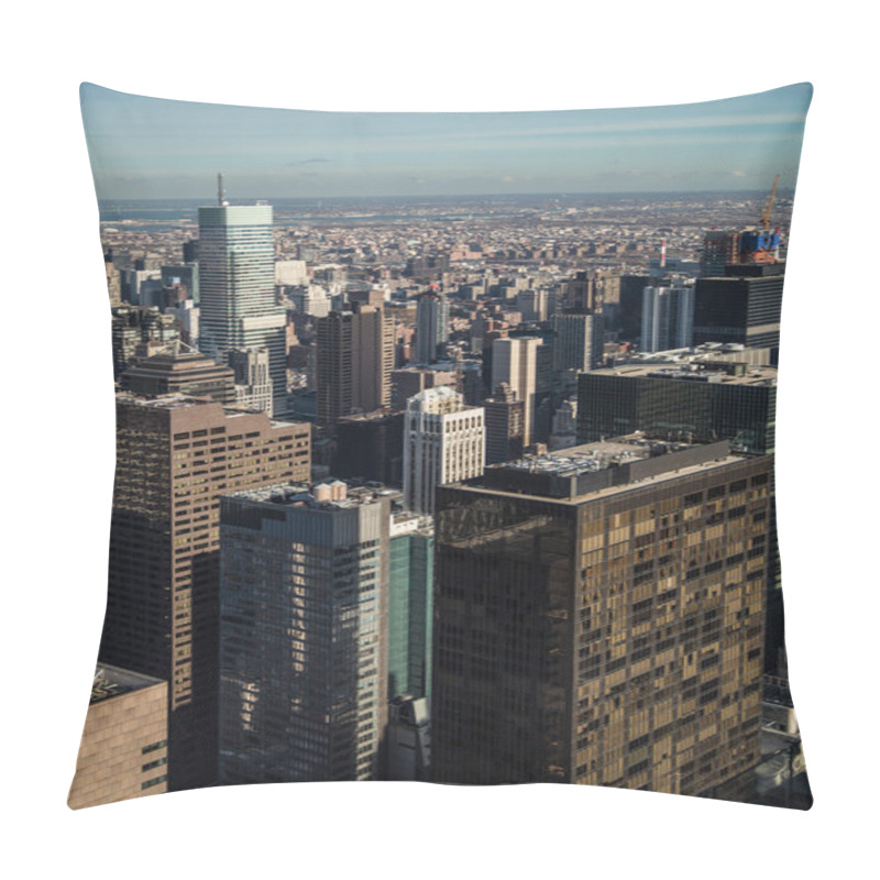 Personality  Sunset In Manhattan, New York Pillow Covers