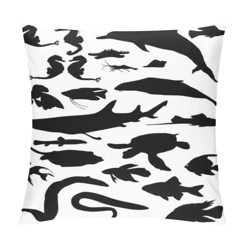 Personality  Sharks, Turtle And Fishes Pillow Covers