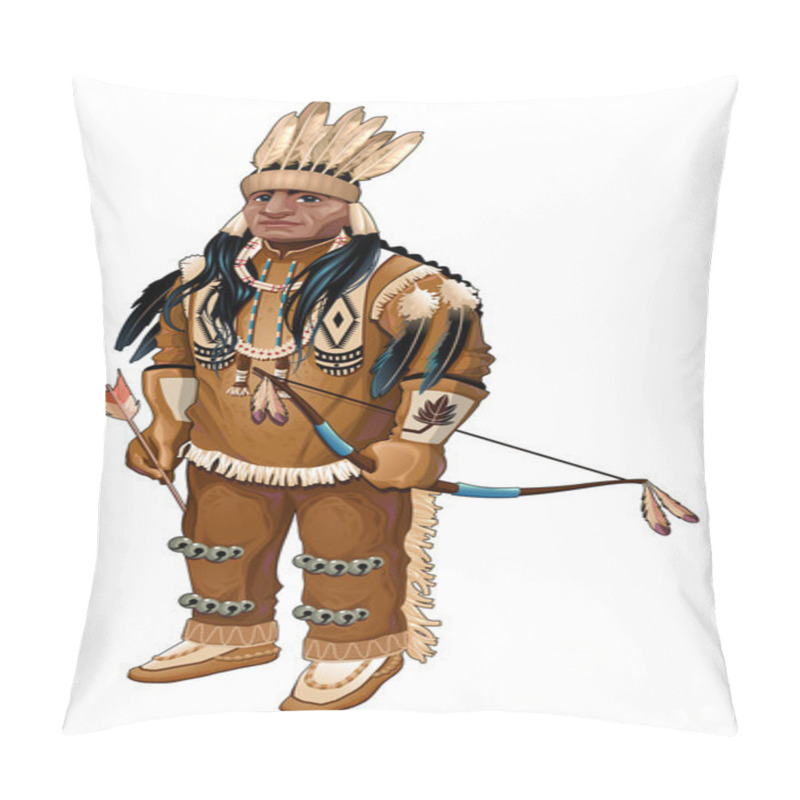 Personality  Native American With Bow And Arrow Pillow Covers