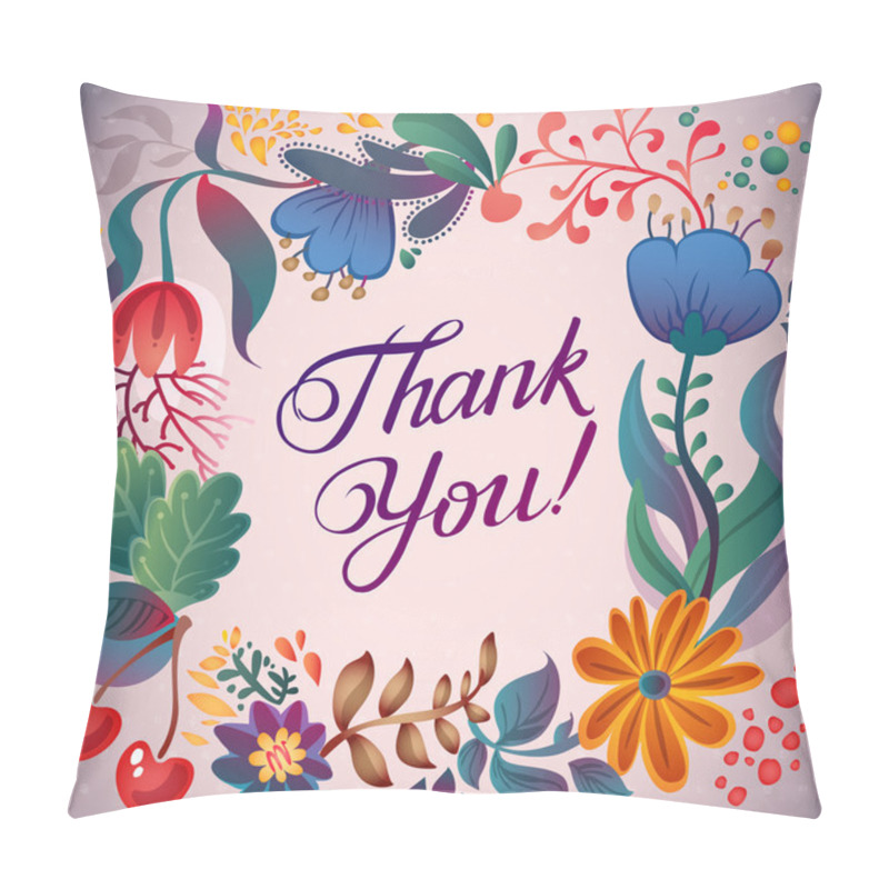 Personality  Thank You Floral Card Pillow Covers