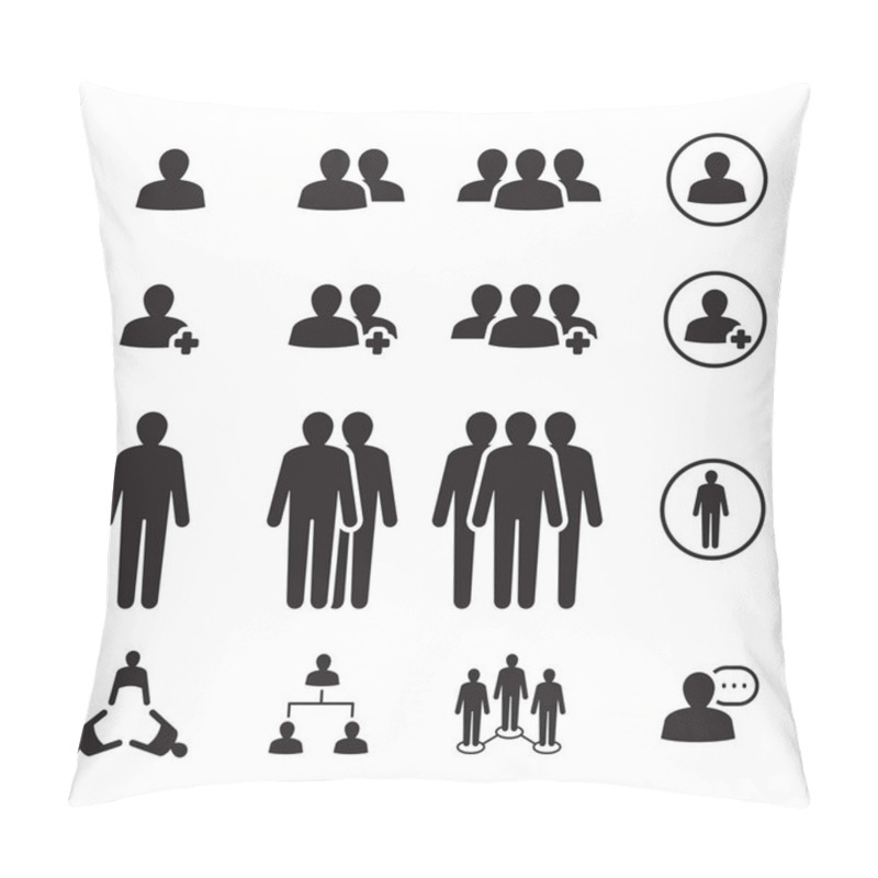 Personality  Icon People, Vector Pillow Covers