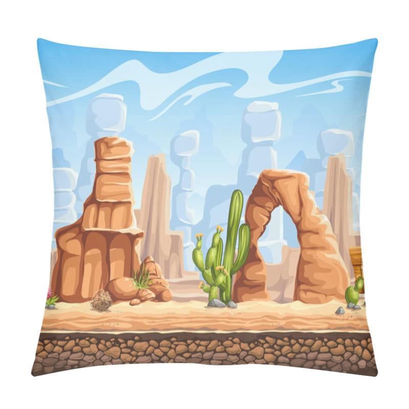 Personality  Tileable Horizontal Background Wild West. Set1 Pillow Covers