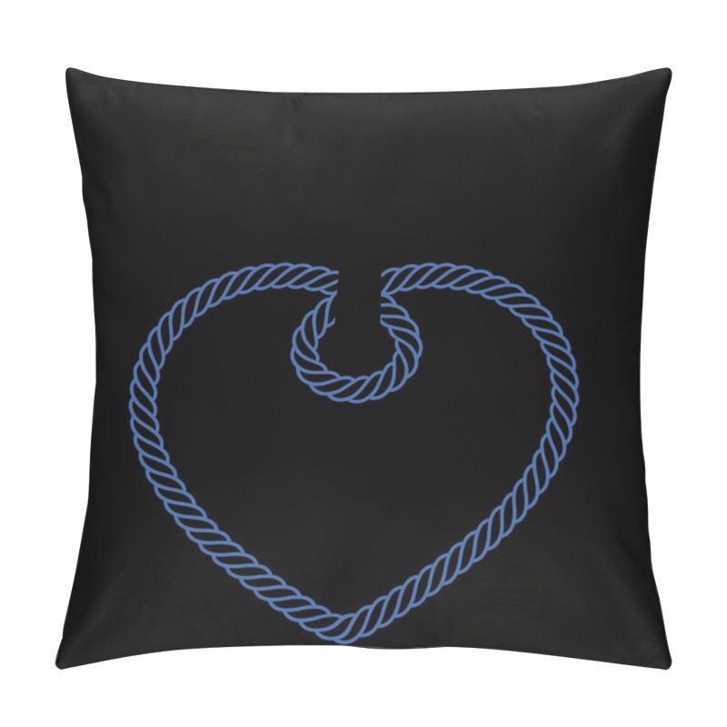 Personality  Vector Marine Anchor With Rope Heart. Isolated On White Background. Pillow Covers