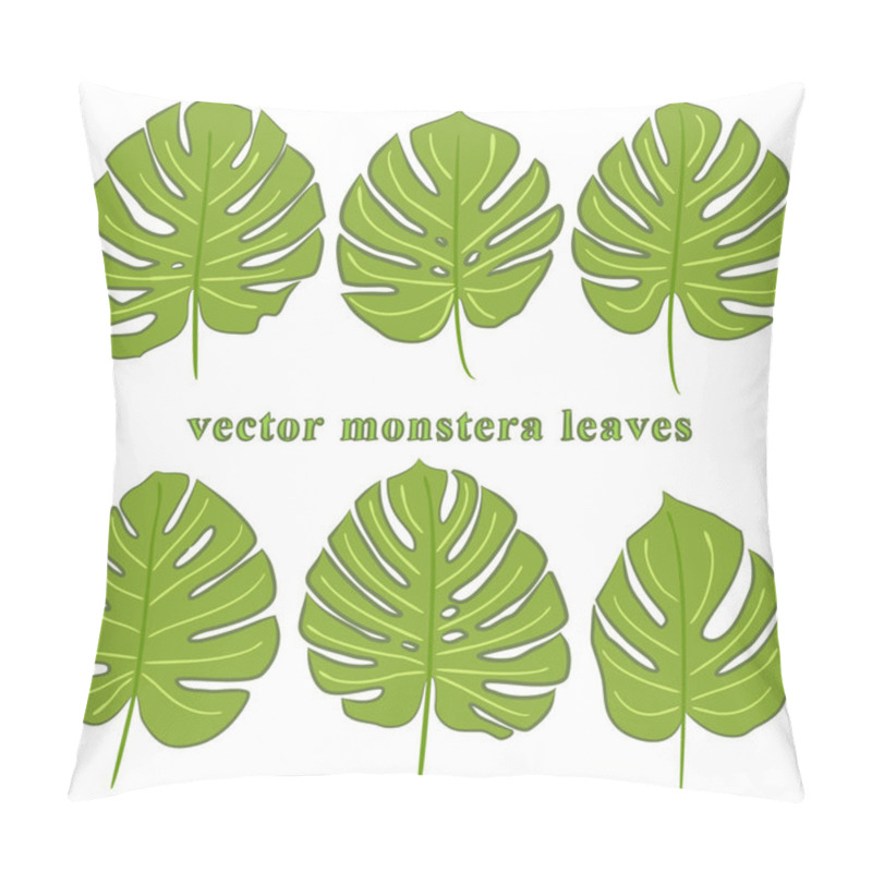 Personality  Monstera Leaves. Monstera Vector. Hand Drawn Leaves. Jungle Leaves. Summer. Jungle Pillow Covers