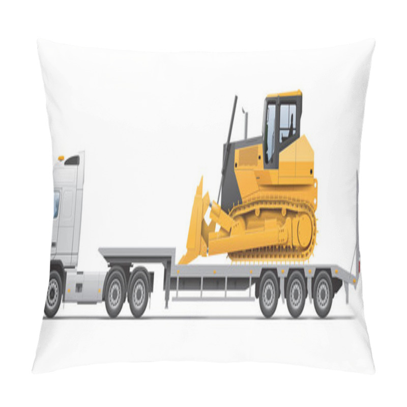 Personality  Tractor On Oversized Platform. Pillow Covers