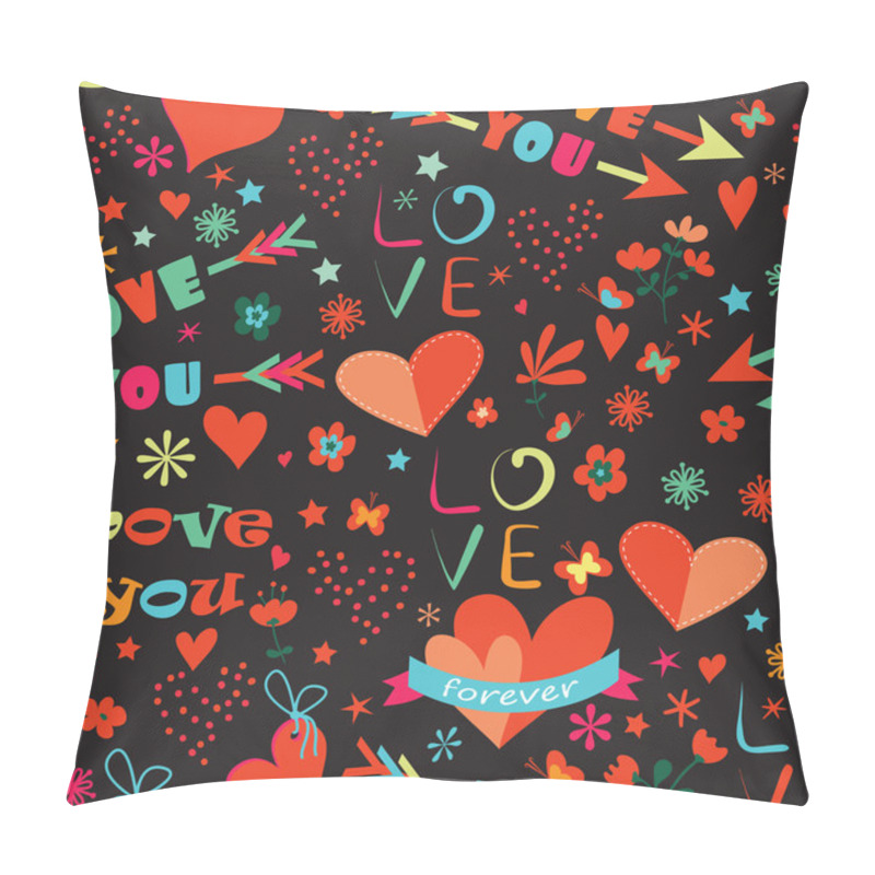 Personality  Valentines Day Floral Seamless Pattern. Pillow Covers