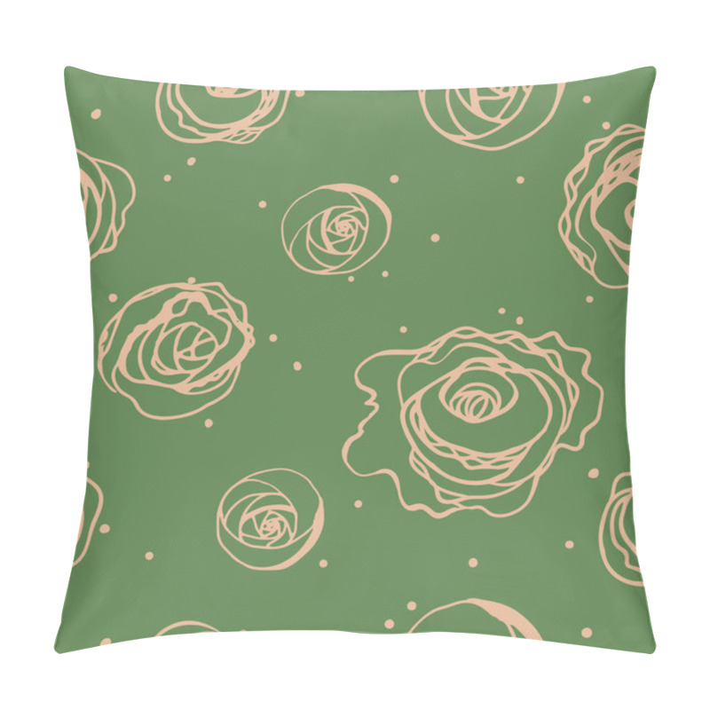 Personality  Flower Pattern. Simple Floral Seamless Pattern With Hand Drawn Roses For Textile, Wallpapers, Gift Wrap And Scrapbook. Pillow Covers