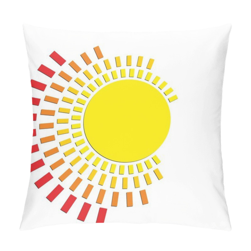 Personality  Abstract Logo Of Sun.  Pillow Covers