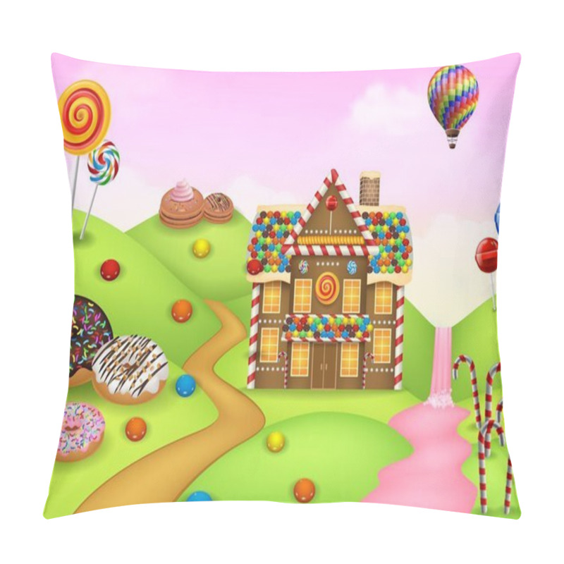 Personality  Fantasy Sweet Candyland Pillow Covers