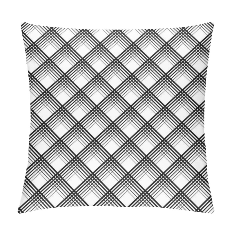 Personality  Seamless Tartan Pattern. Minimalistic Grid Texture Pillow Covers