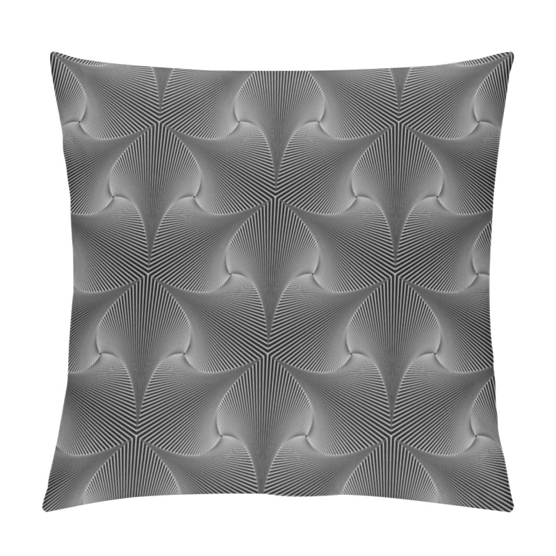 Personality  Vector Seamless Abstract Geometric Background. Optical Art. Engraving Style. Elegant Background For Your Designs. Pillow Covers