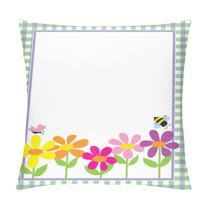 Personality  Floral Gingham Background Pillow Covers