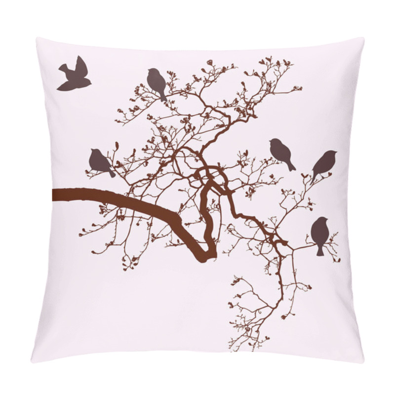 Personality  Birds On A Tree Branch Pillow Covers