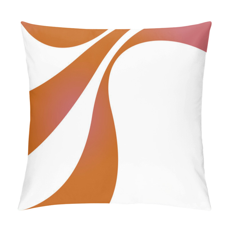 Personality  Orange Curvy Stripes Pillow Covers