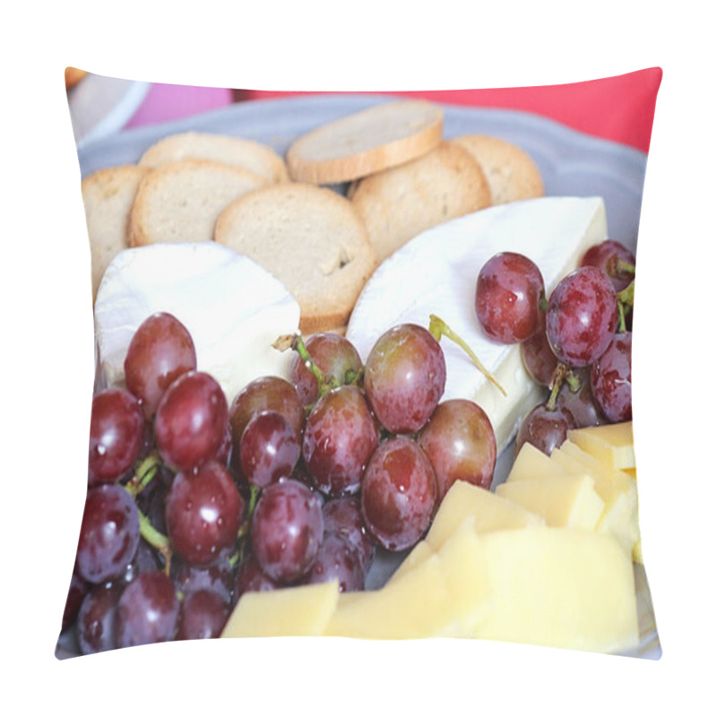 Personality  Platter Of Fresh Fruits, Cracker And Cheese. Pillow Covers