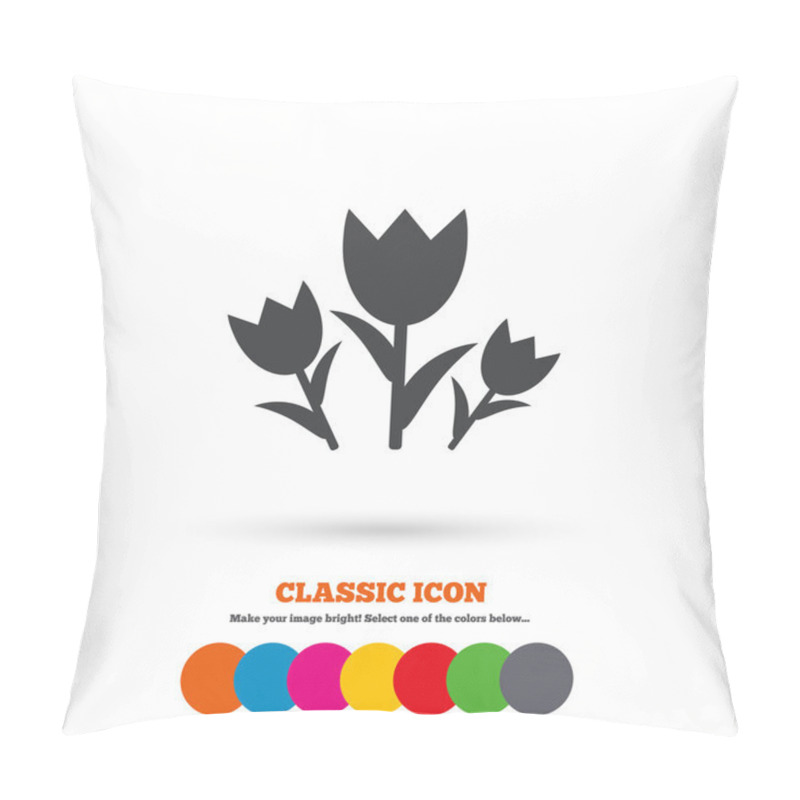 Personality  Flowers, Tulips Icon Pillow Covers