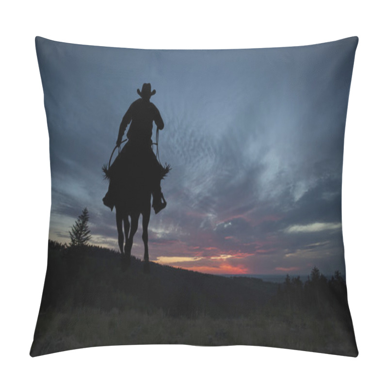 Personality  Cowboy On A Horse Pillow Covers