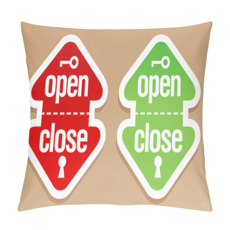 Personality  Open And Close Packing Signs. Pillow Covers