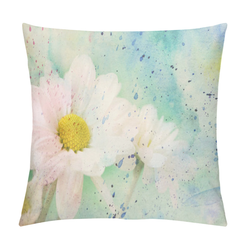 Personality  Scenic Artwork With Cute Chamomile Flowers Pillow Covers