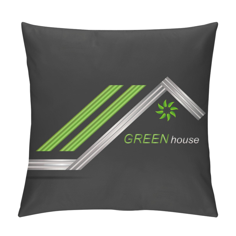 Personality  Green Roof House Logo Pillow Covers