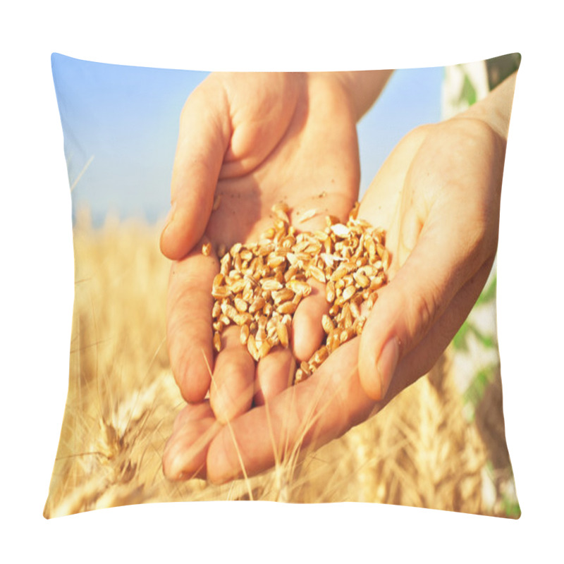 Personality  Wheat In Woman's Hands Pillow Covers