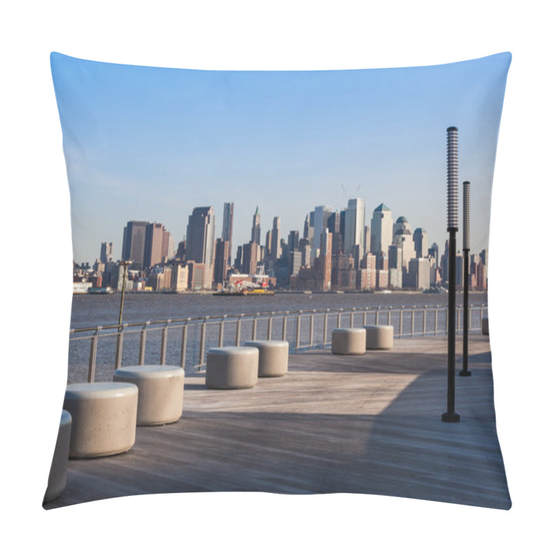 Personality  New York - Manhattan Skyline View From Hoboken Waterfront Pillow Covers