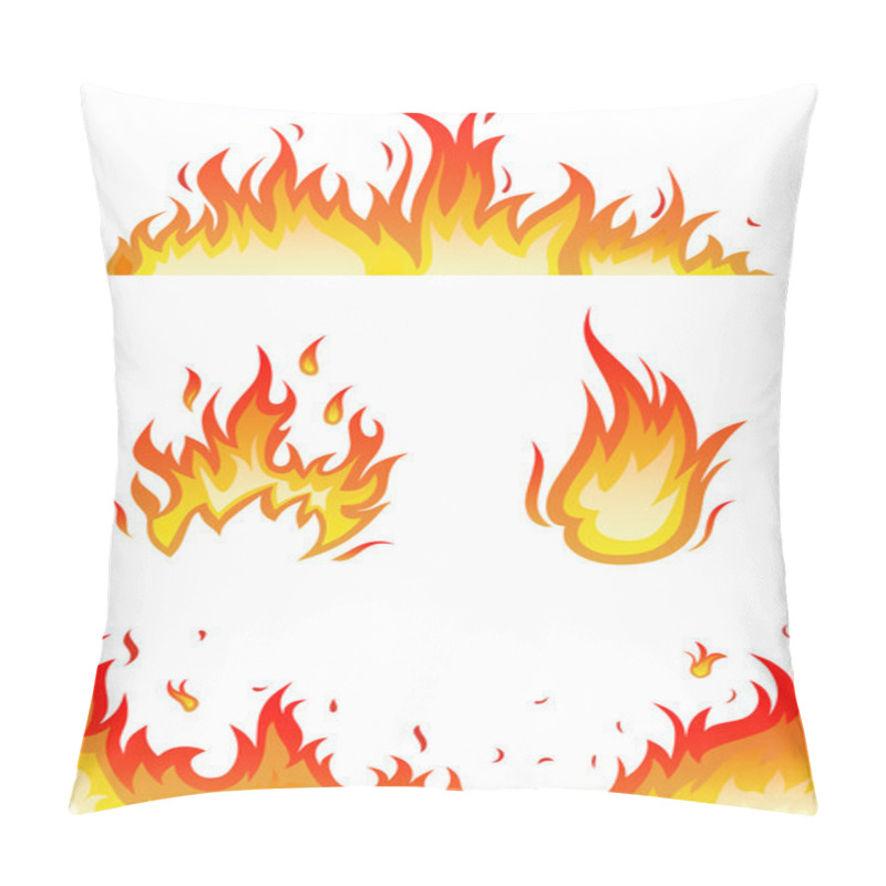 Personality  Vector Set: Fire Flames - Collage Pillow Covers