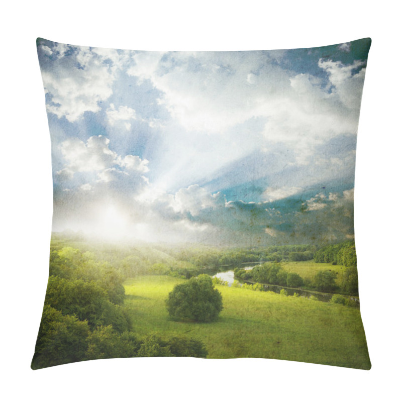 Personality  Grunge Landscape Pillow Covers