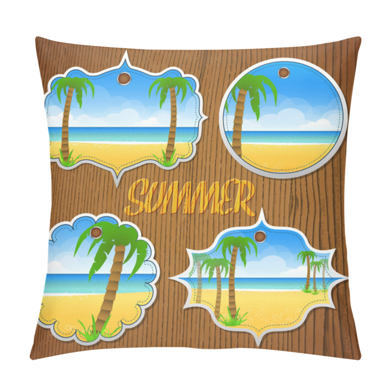 Personality  Medallions With Palm Trees Pillow Covers