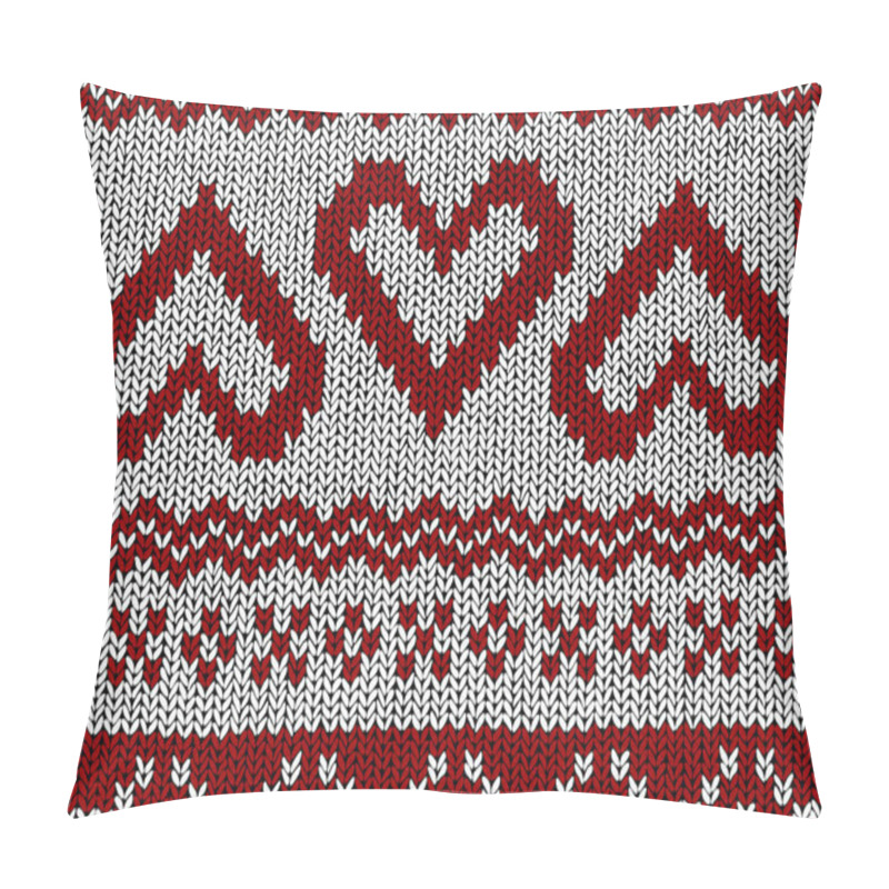 Personality  Norwegian Pattern - Hearts - Christmas Vector Pillow Covers