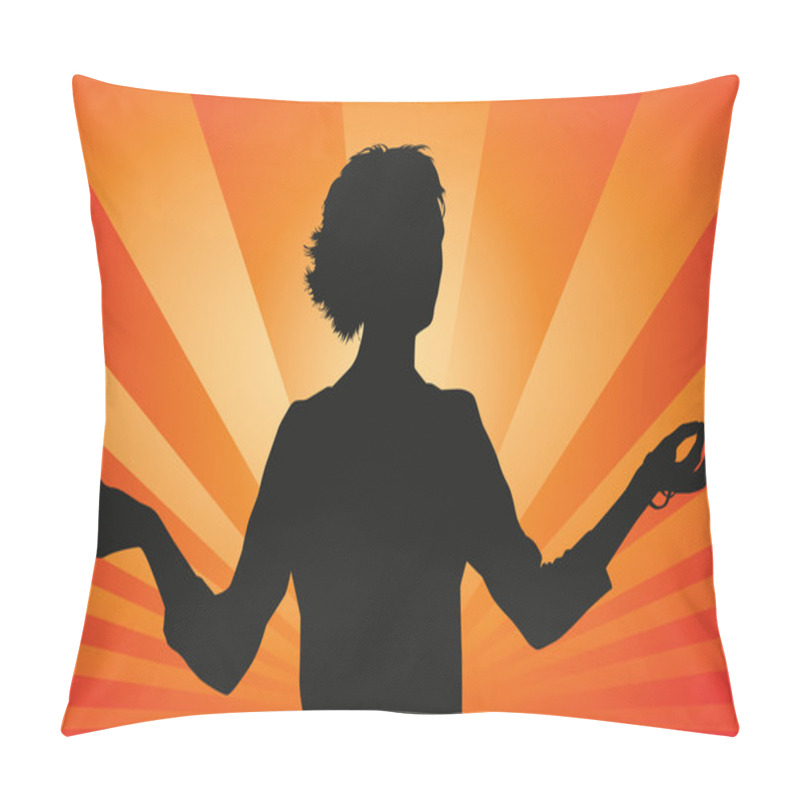 Personality  Illustration Of A Meditating  Figure Pillow Covers