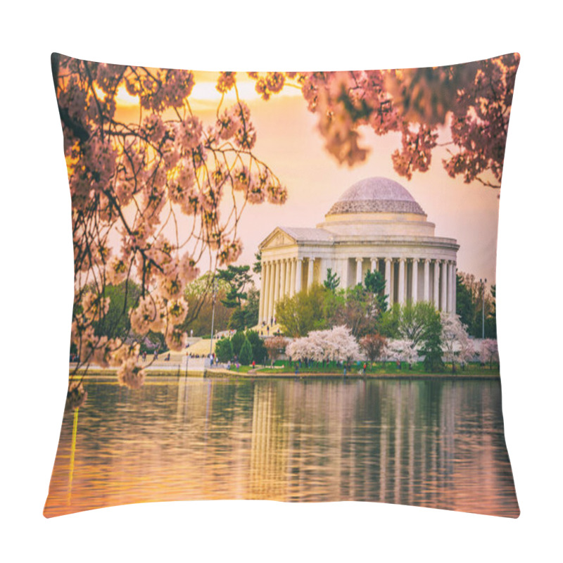 Personality  Jefferson Memorial In DC During Spring Pillow Covers