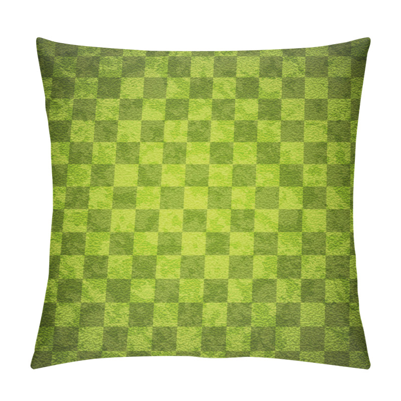 Personality  Grunge Green Checkered Pillow Covers