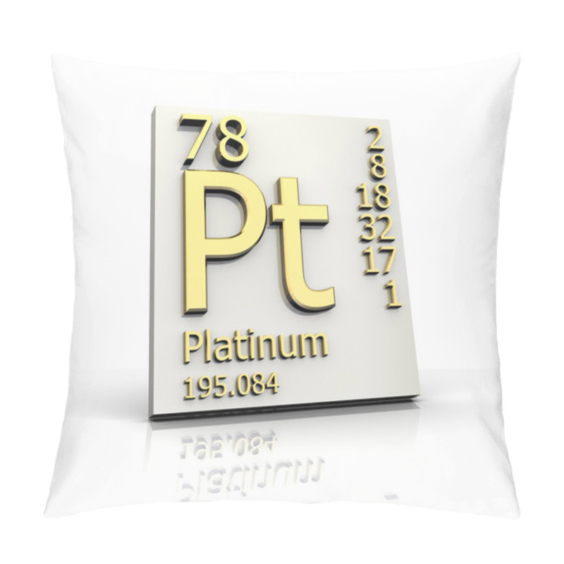 Personality  Platinum Form Periodic Table Of Elements Pillow Covers