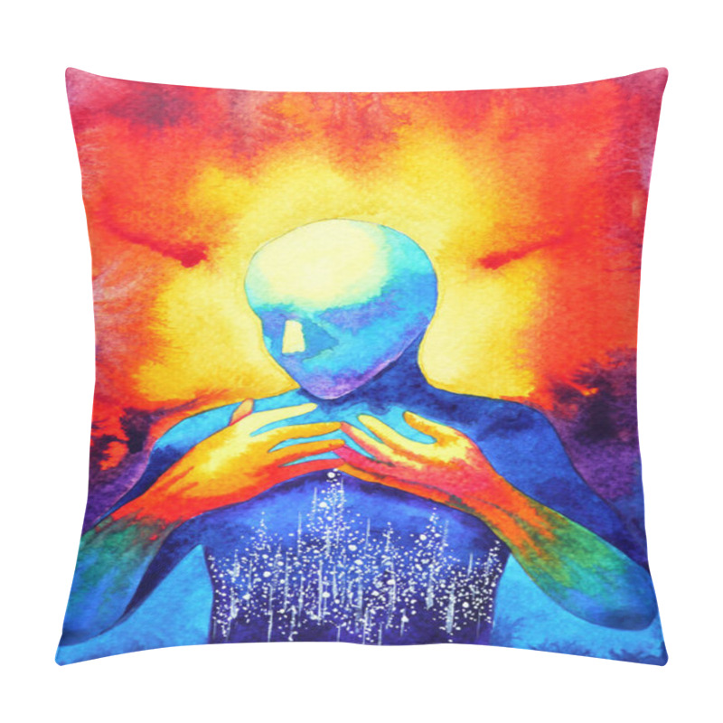 Personality  Human And Spirit Connection Powerful Energy Connect To The Universe Pillow Covers