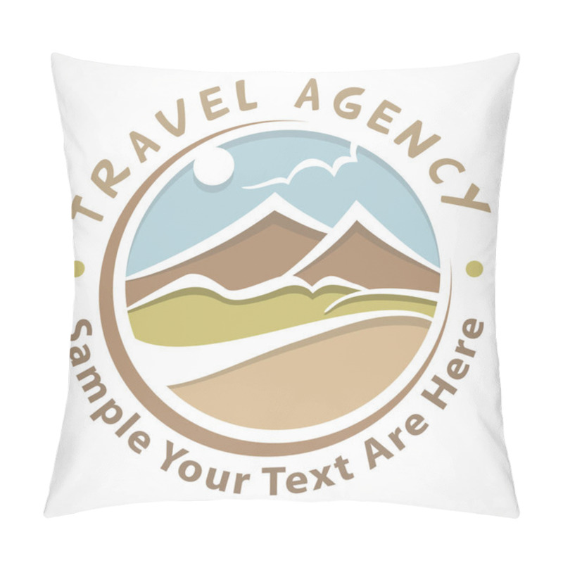 Personality  Travel Logo Pastel Pillow Covers