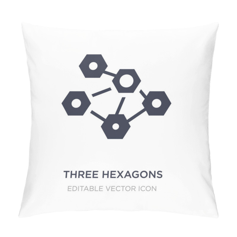 Personality  Three Hexagons Cell Icon On White Background. Simple Element Ill Pillow Covers