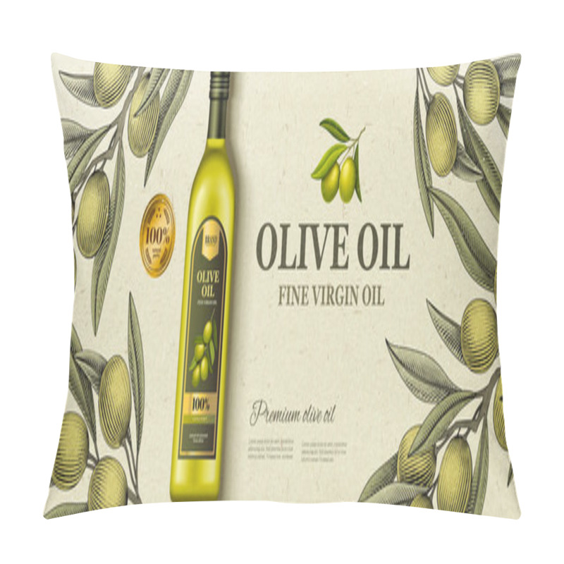 Personality  Flat Lay Olive Oil Ads Pillow Covers