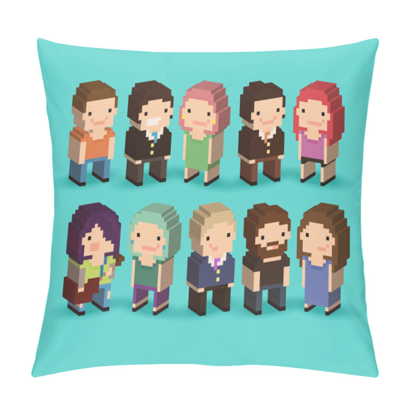 Personality  Pixel Art Cartoon Characters Pillow Covers