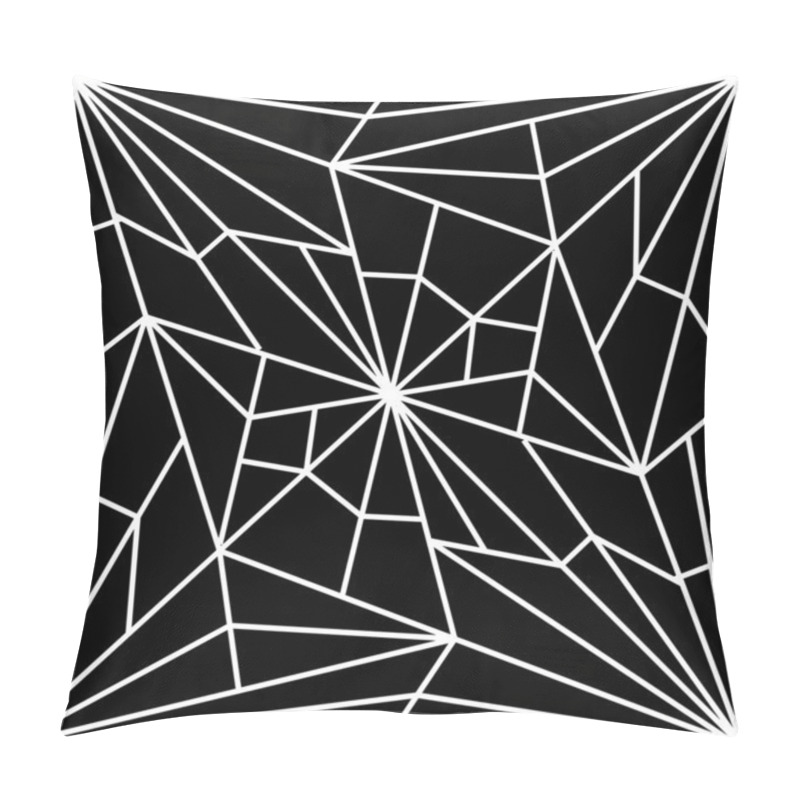 Personality  Abstract Computer Generated Background Illustration Of A Cracked Spider Web Pillow Covers