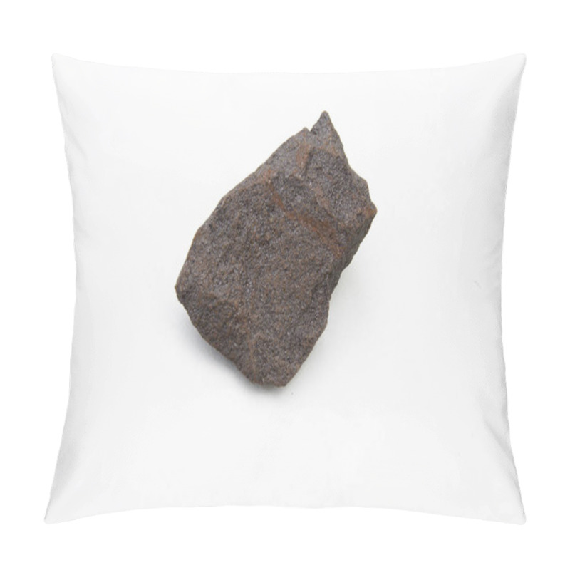 Personality  Hematite Mineral Isolated Over White Pillow Covers