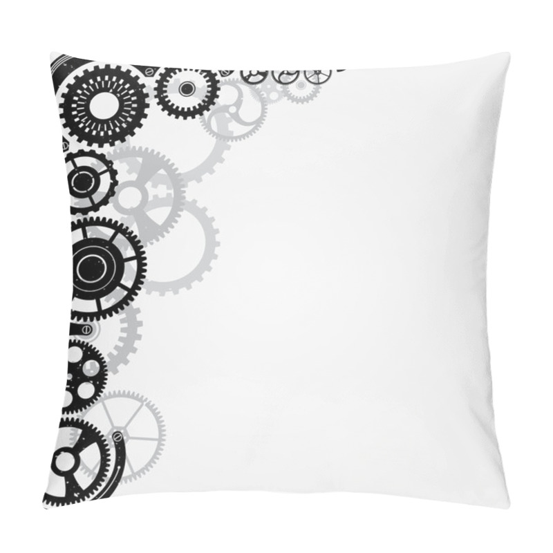 Personality  Mechanical Cog Wheel Frame. Pillow Covers