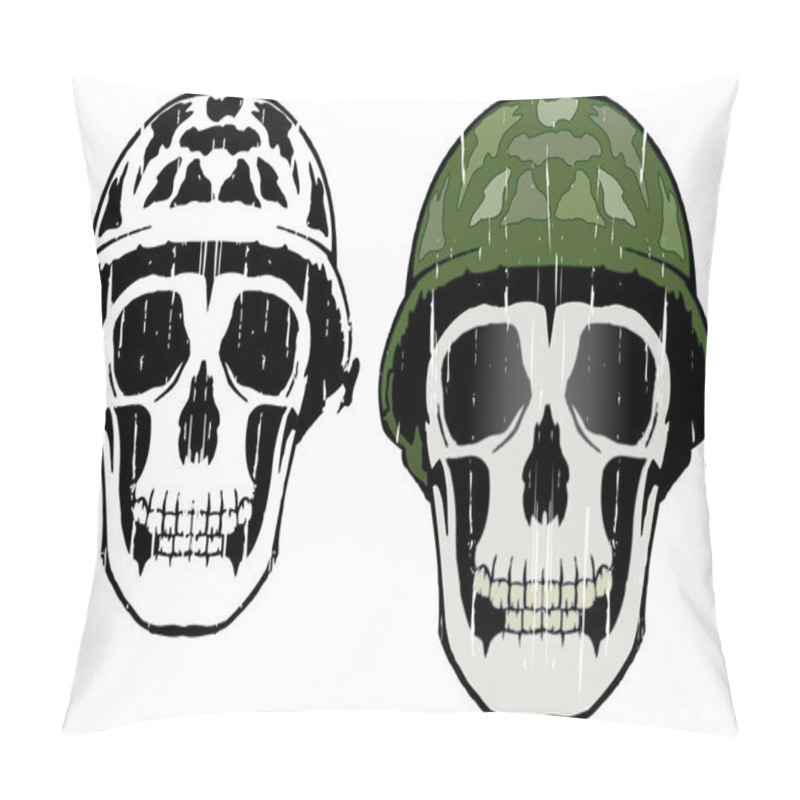 Personality  Camouflage Skull Army Man Pillow Covers