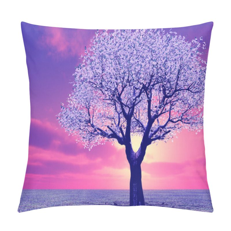 Personality  Beautiful Tree In The Sunset Pillow Covers