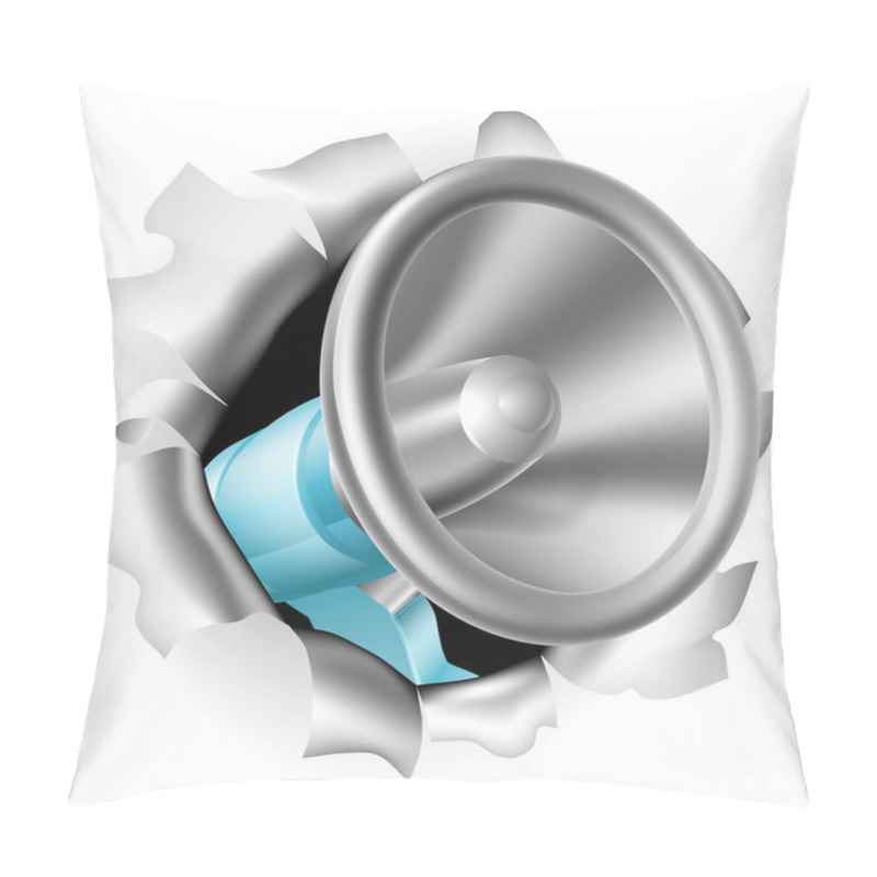 Personality  Megaphone Bursting Through Background Pillow Covers