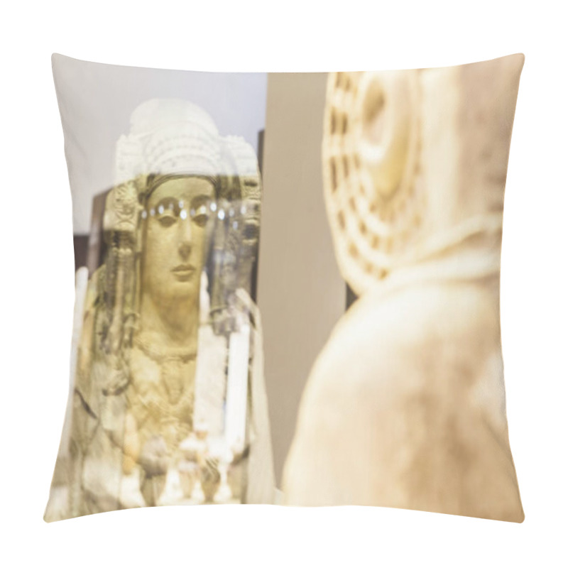 Personality  Lady Of Elche Reflections, Iberian Art Pillow Covers