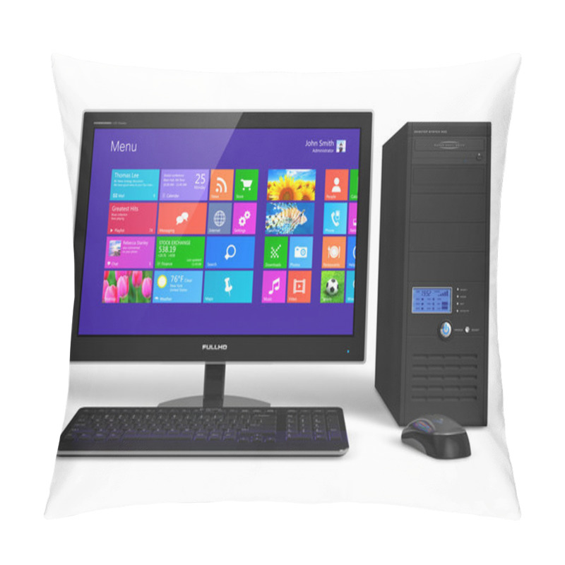 Personality  Desktop Computer With Touchscreen Interface Pillow Covers