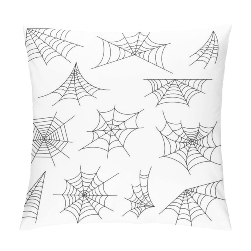 Personality  Set Of Spider Web And Halloween Cobweb Decoration Pillow Covers