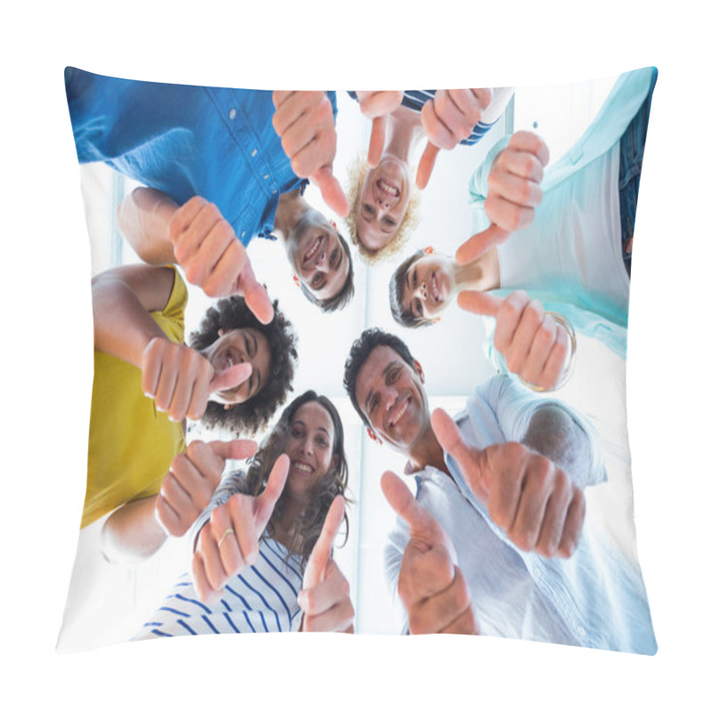 Personality  Creative Team Gesturing Thumbs Up  Pillow Covers